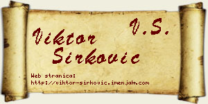 Viktor Sirković vizit kartica
